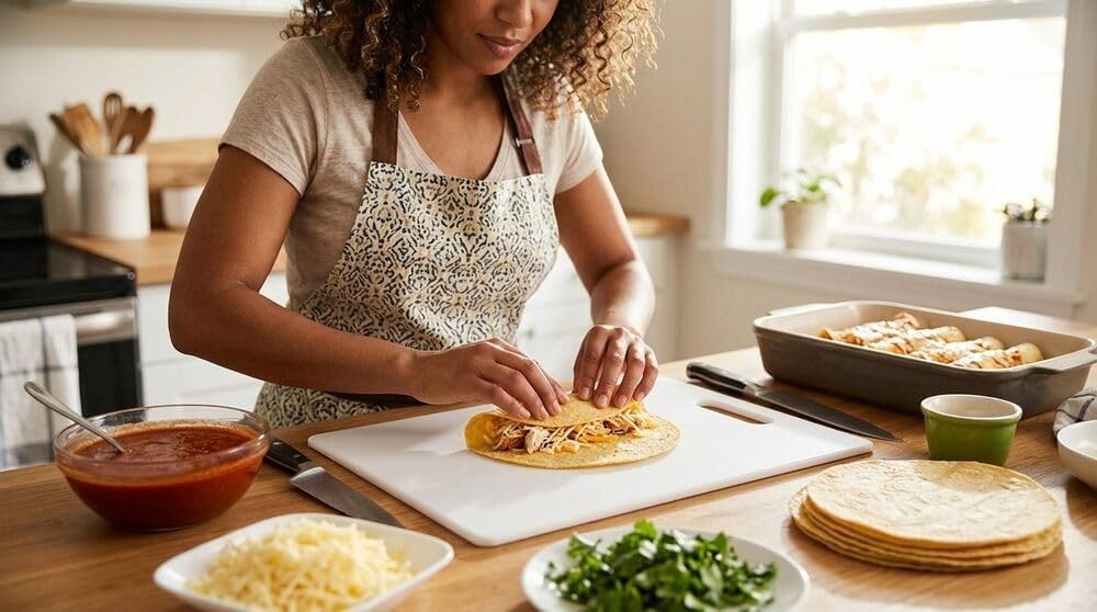 Large Cutting Board Dishwasher Safe Plastic Chopping Board Kitchen W/ Handle