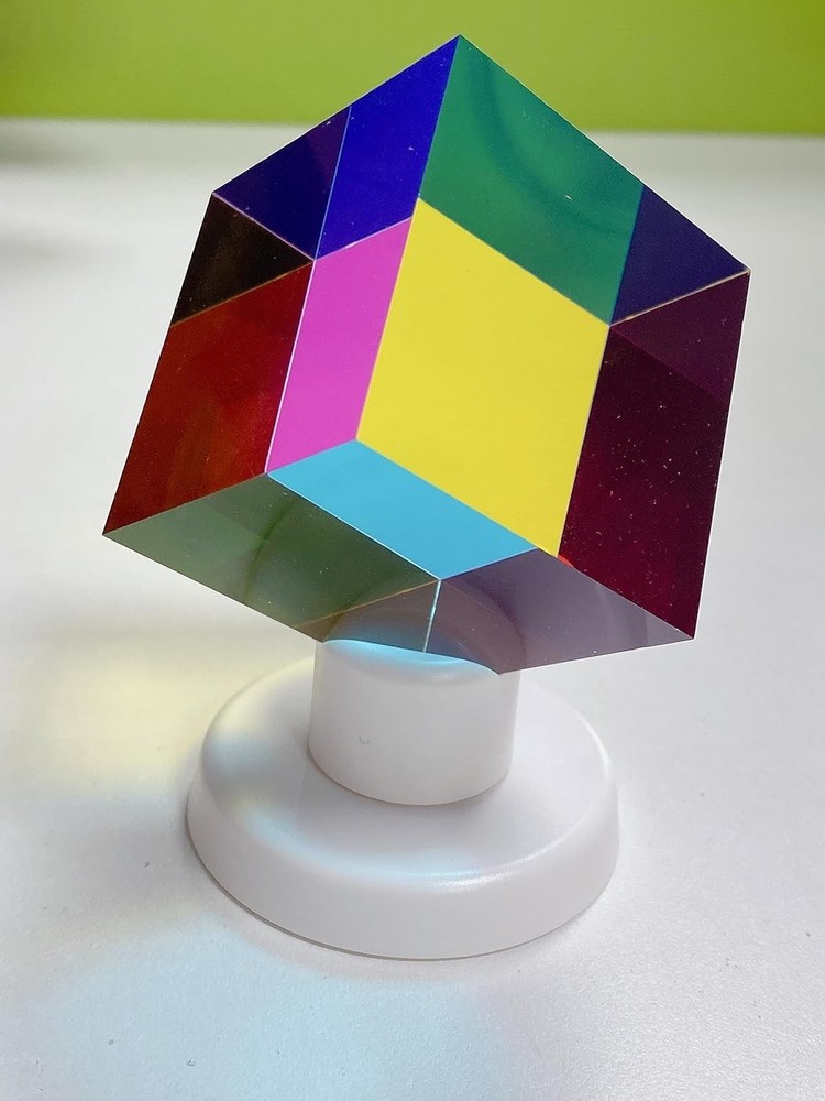 CMY Cube Display Stand, Rotating 360°, Cube Holder