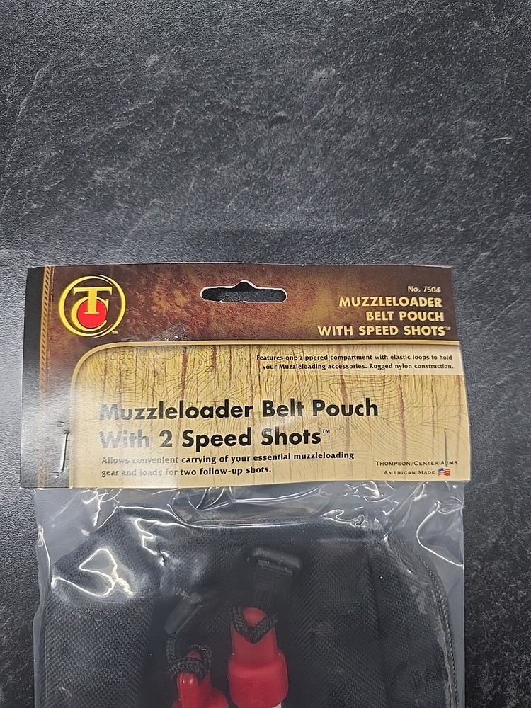 Thompson Center #7504 Muzzleloader BELT Pouch w/ 2-Holders ENCORE, REMINGTON