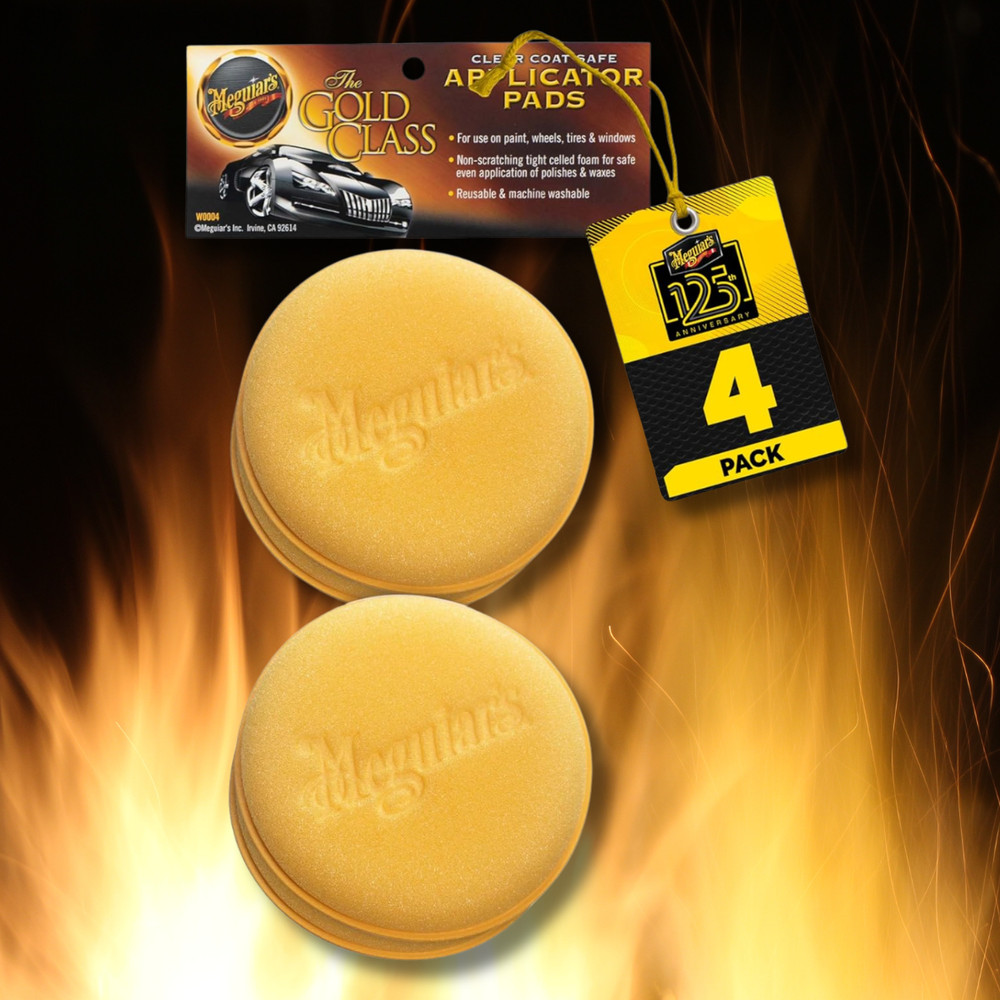 W0004 Supreme Shine 4" Foam Applicator Pads - 4 Pack
