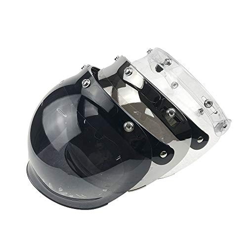 Retro Motorcycle Bubble Visor Wind Shield Lens Universal For Standard Mirrored