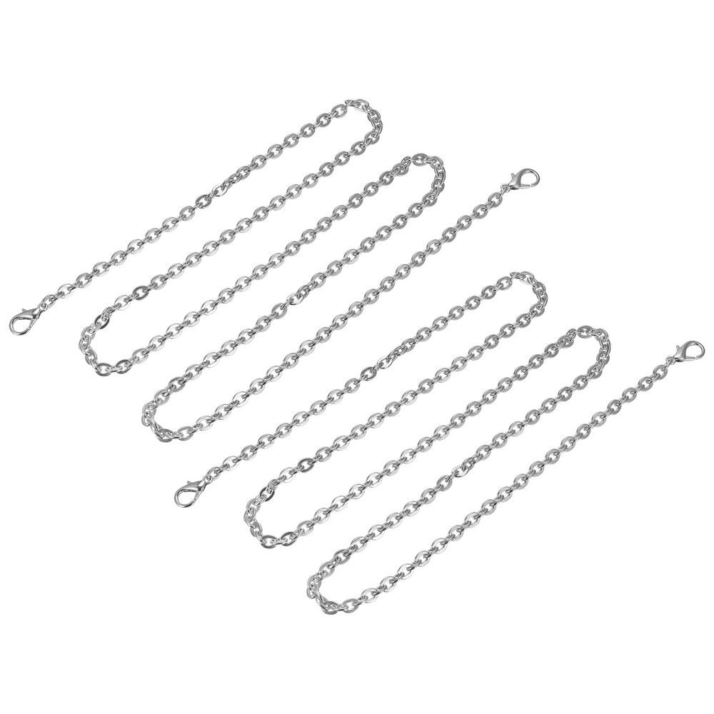 47"x0.22" Purse Chain Strap, 2Pcs Purse Handle Shoulder Replacement Strap Silver