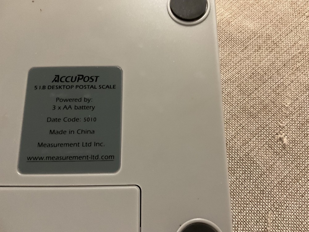 Accupost USPS DESKTOP POSTAL SCALE 5 LBS 4911