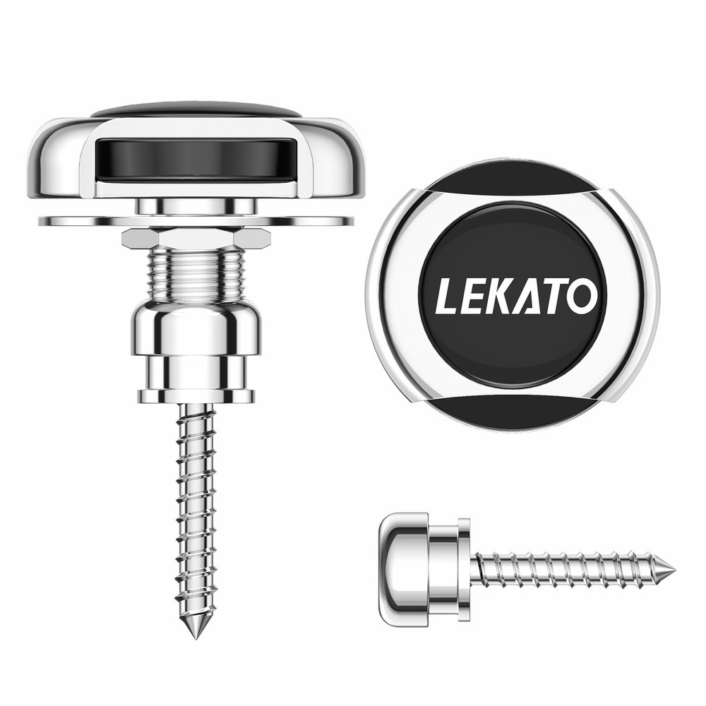 LEKATO Guitar Strap Button Lock Quick Release Security Anti-Rust Metal 2pcs