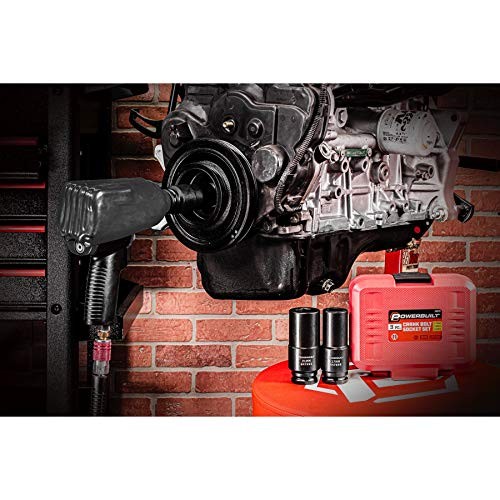 3 Piece Crank Bolt Socket Set, 17mm/ 19mm/ 21mm Harmonic Balancer Socket Set