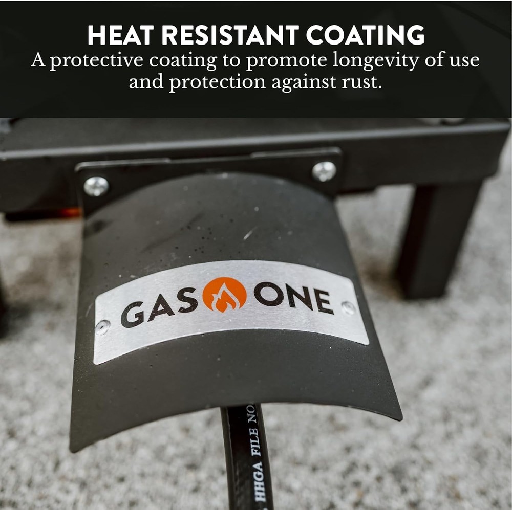 High-Performance Outdoor Propane Burner with Heat Shield & Guard