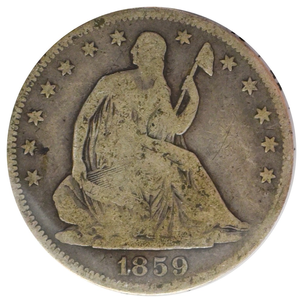 1859 Liberty Seated Half Dollar (VG)