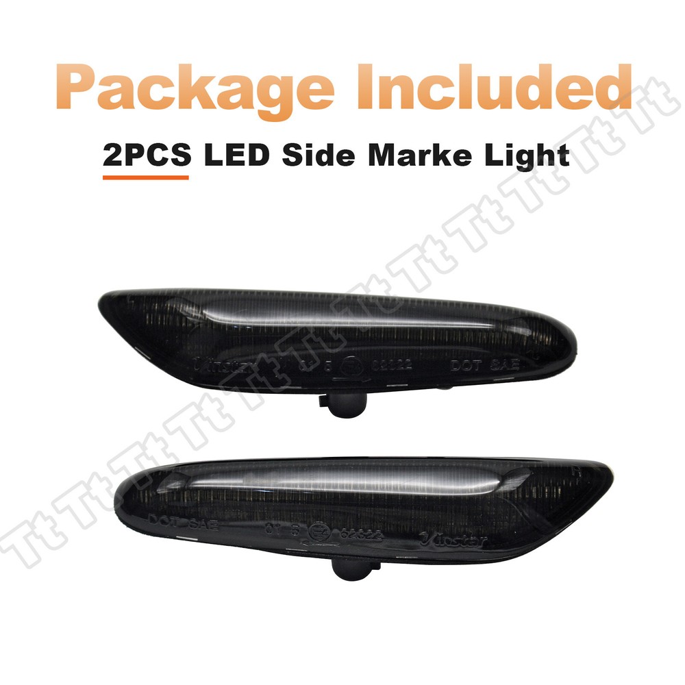 For BMW E60 E61 E82 E88 E90 E91 E92 E93 Sequential Smoked LED Side Marker Light