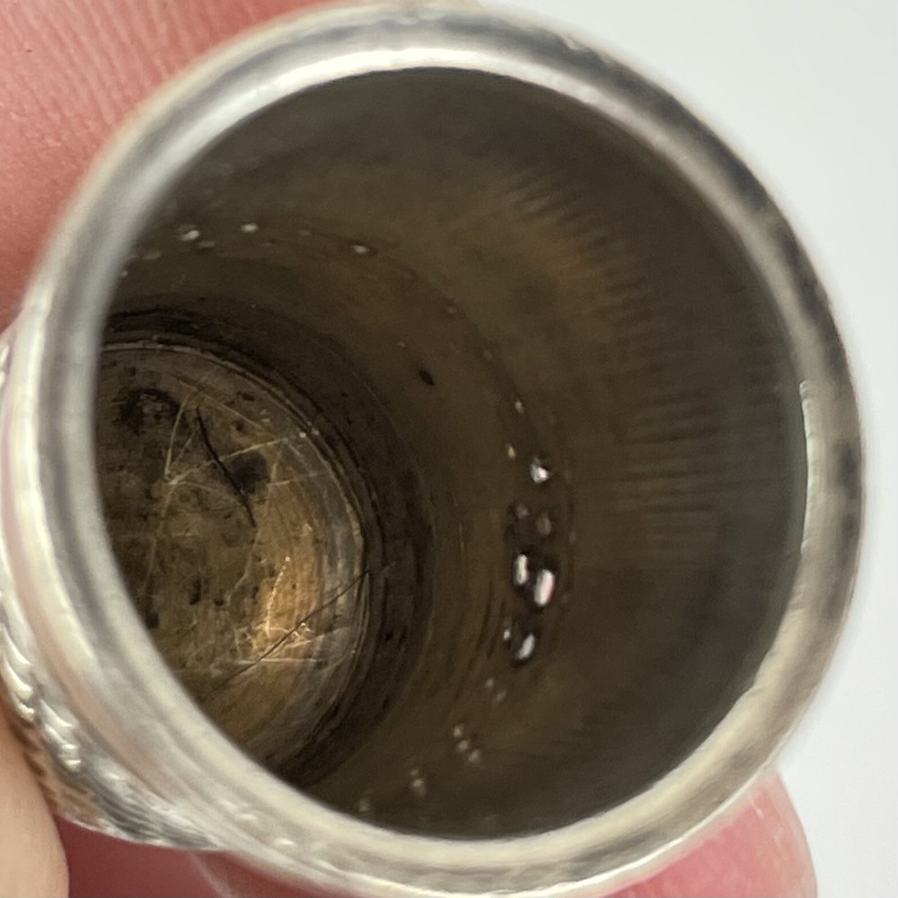 Antique Solid Silver Thimble James Swann 1898 2.3cm 6g