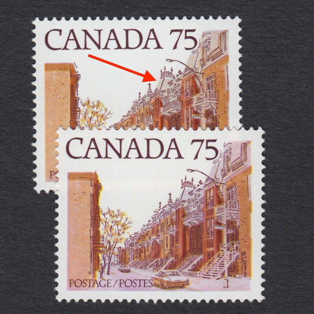 Variety DIFFERENT ROOFS COLOUR MNH Unlisted Canada 1978 #724 [ec95]