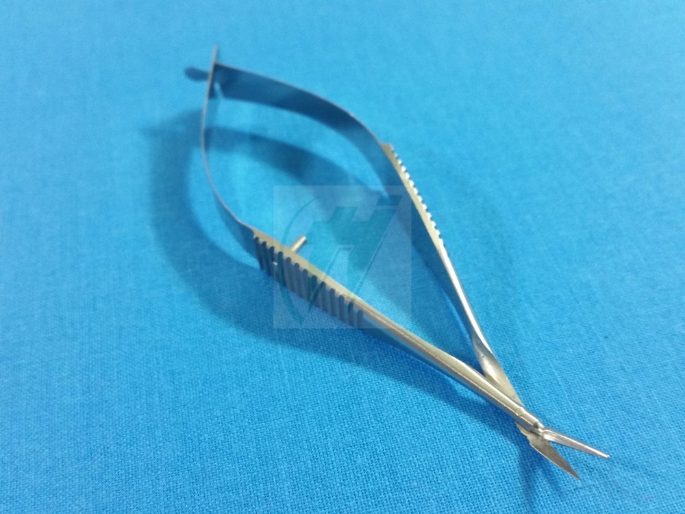 PREMIUM QUALITY PACIVATED VANNAS MICRO SURGICAL SCISSORS ANGLED FORWARD 3"