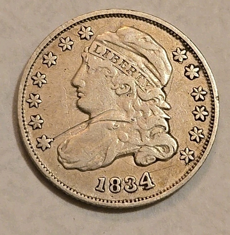 1834 Capped Bust Silver Dime
