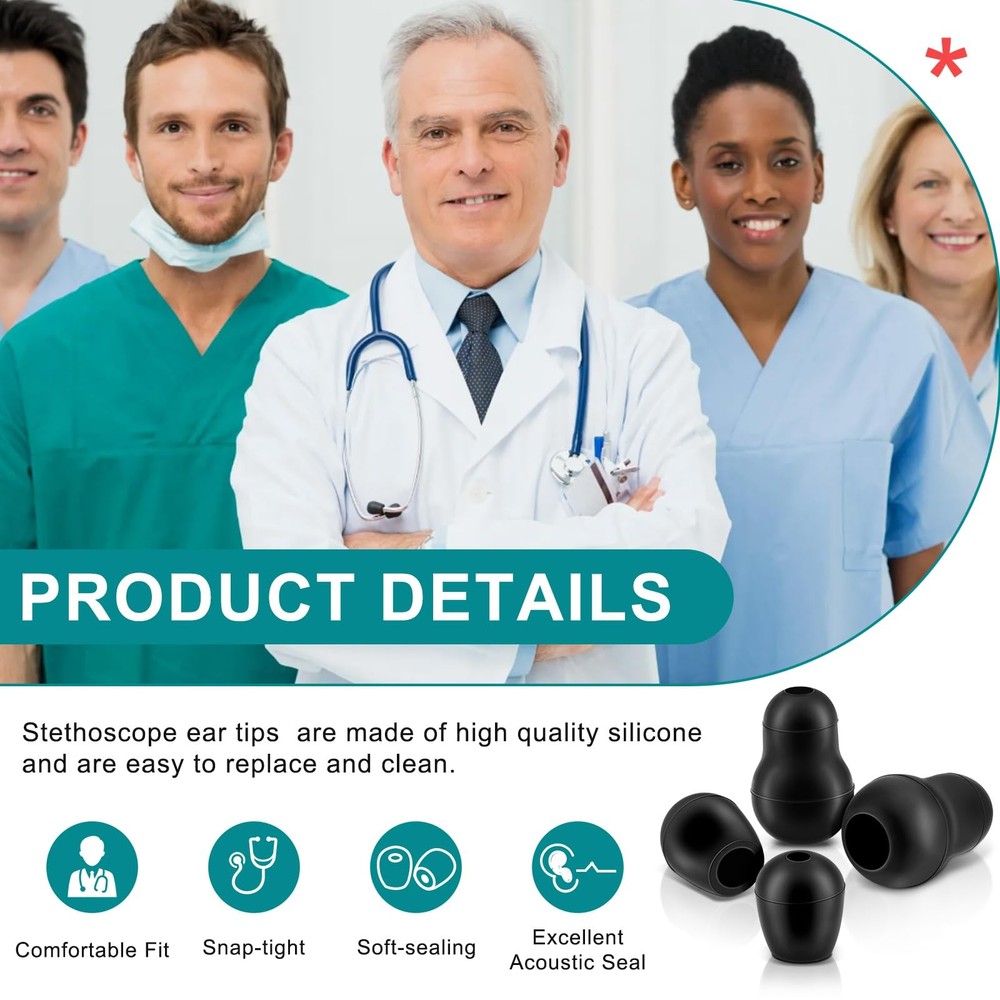 Stethoscope Ear Tips Replacement for Littmann Stethoscopes - Compatible with ...