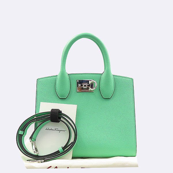 Ferragamo Studio Box Small 2-Way Tote Bag with Strap Official