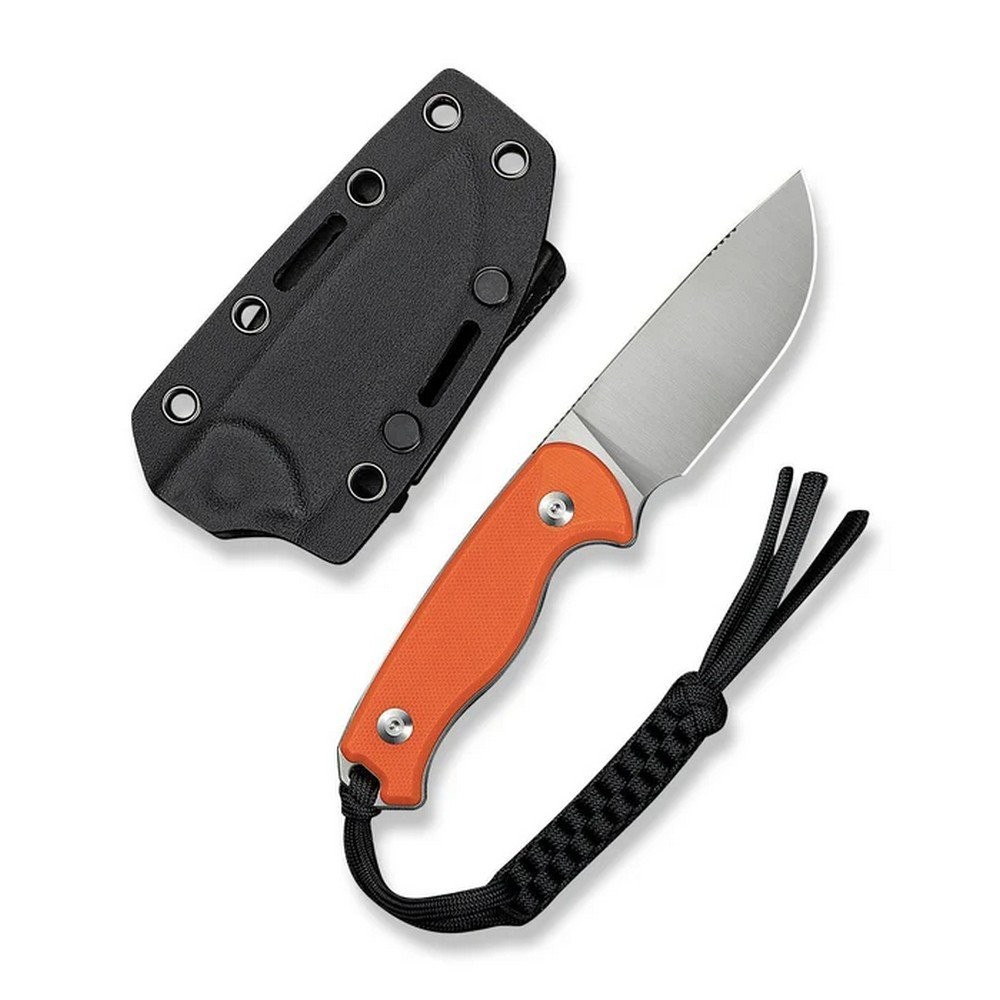 Civivi Timberbark Fixed Blade Knife Orange G10 Handle - C23094-2