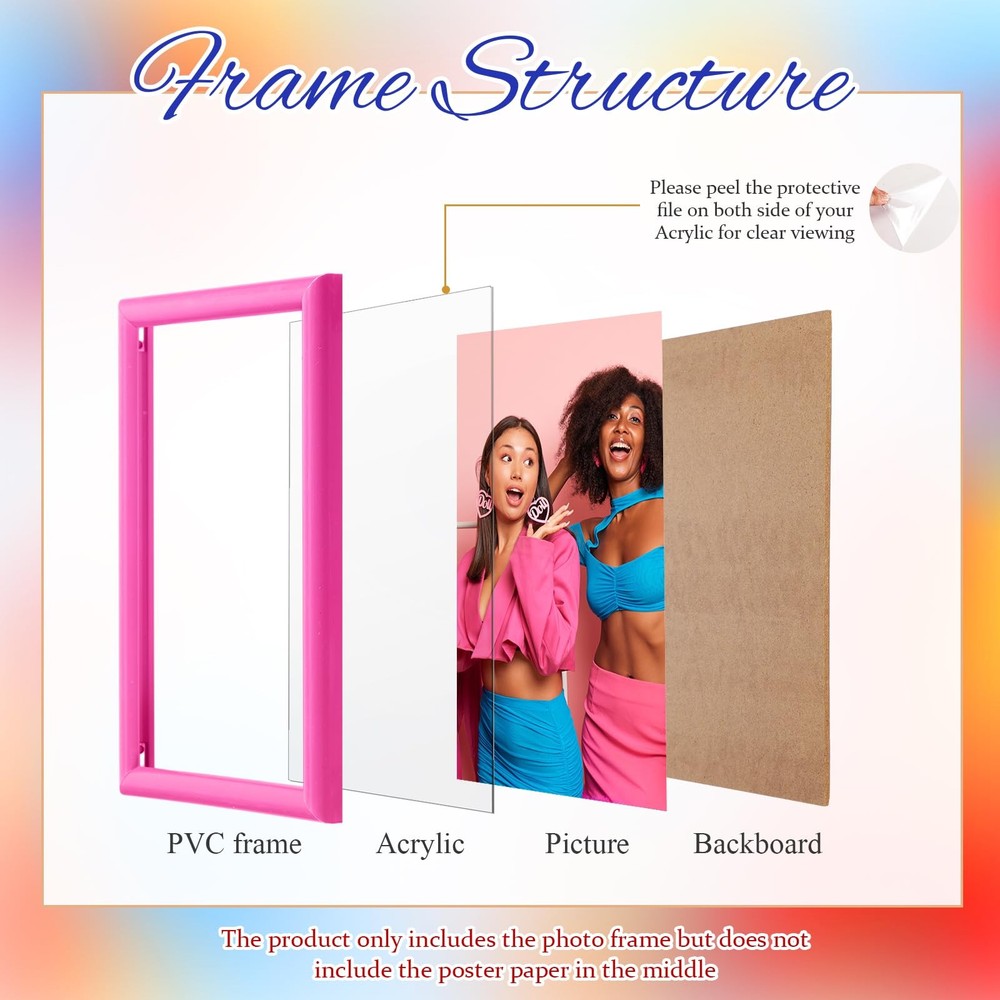 8 Pcs Picture Frames, Solid Photo Frame Gallery Wall Frame Set Colored Solid ...