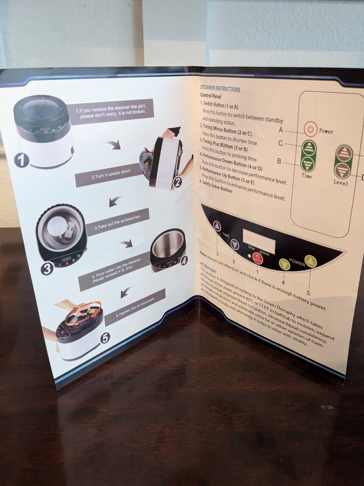 Portable Suana - Capacity 4L - Remote Control
