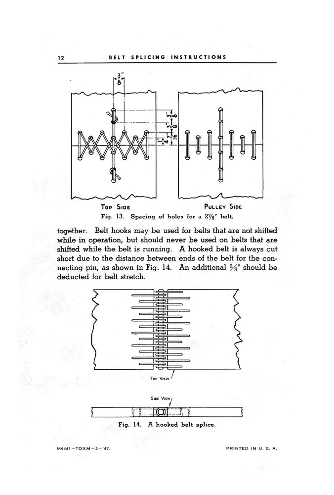 South Bend Flat Belt Splicing Instruction Manual #929