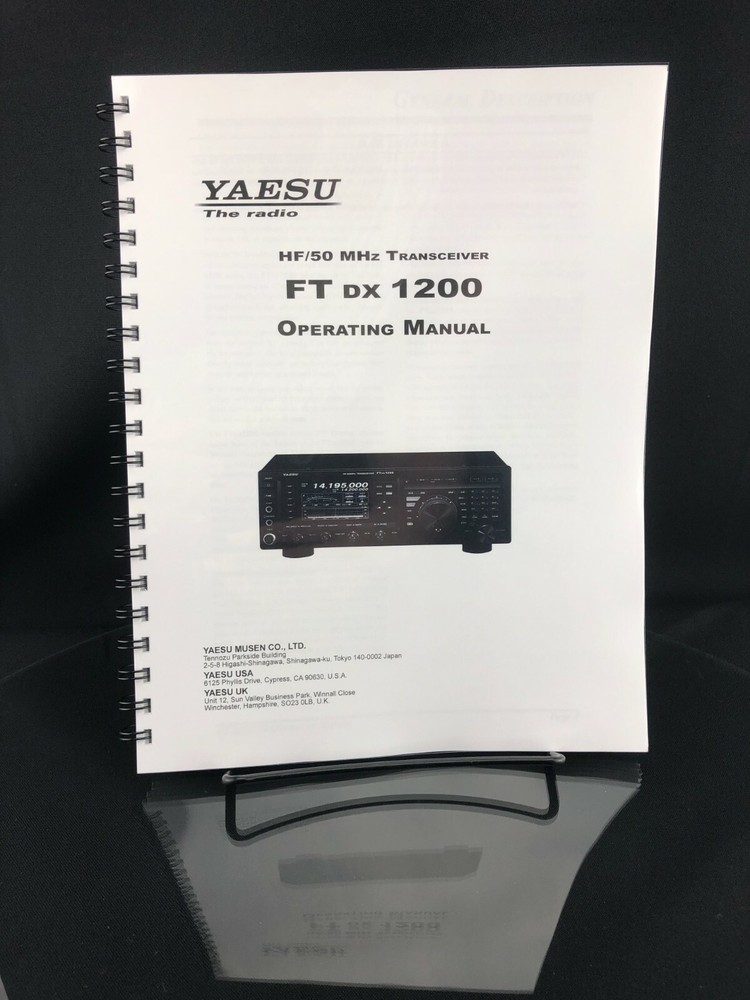 Yaesu FT dx 1200 Transceiver Instruction Manual Operating Guide Coil Bound