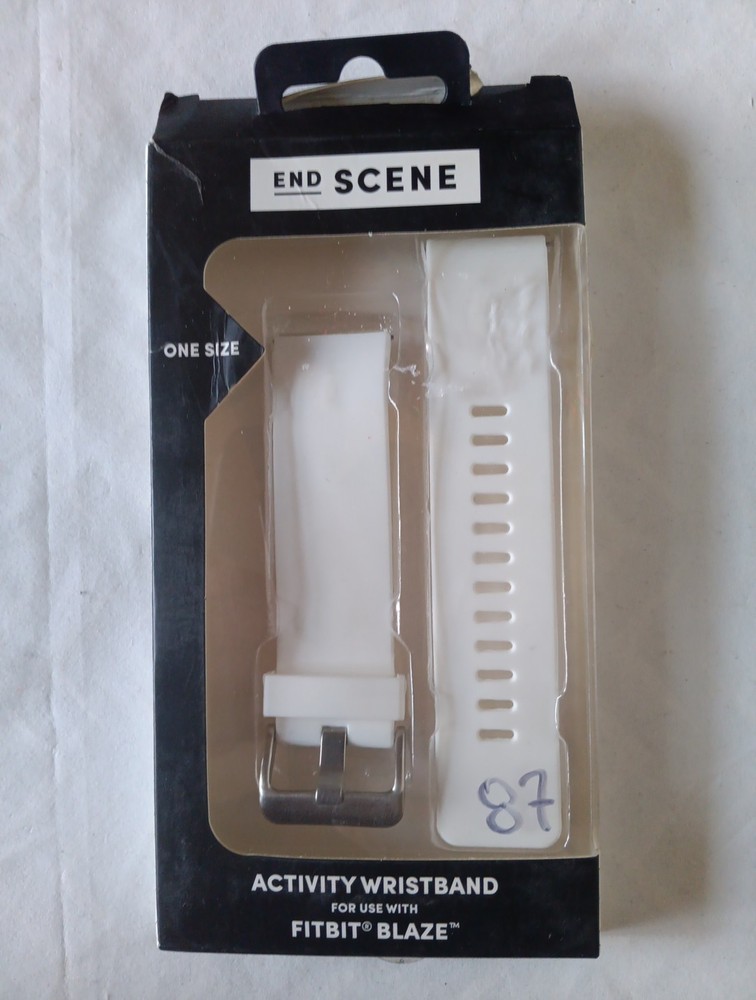 Fitbit Blaze Endscene Silicone Replacement Wristband White # 87
