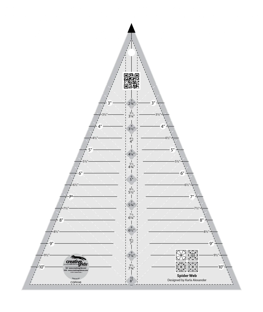 Creative Grids Spider Web Quilt Ruler