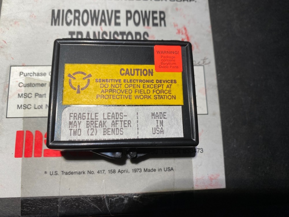 RF MSC Microwave Semiconductor Corp. Power Transistor MSC A033S 8812A