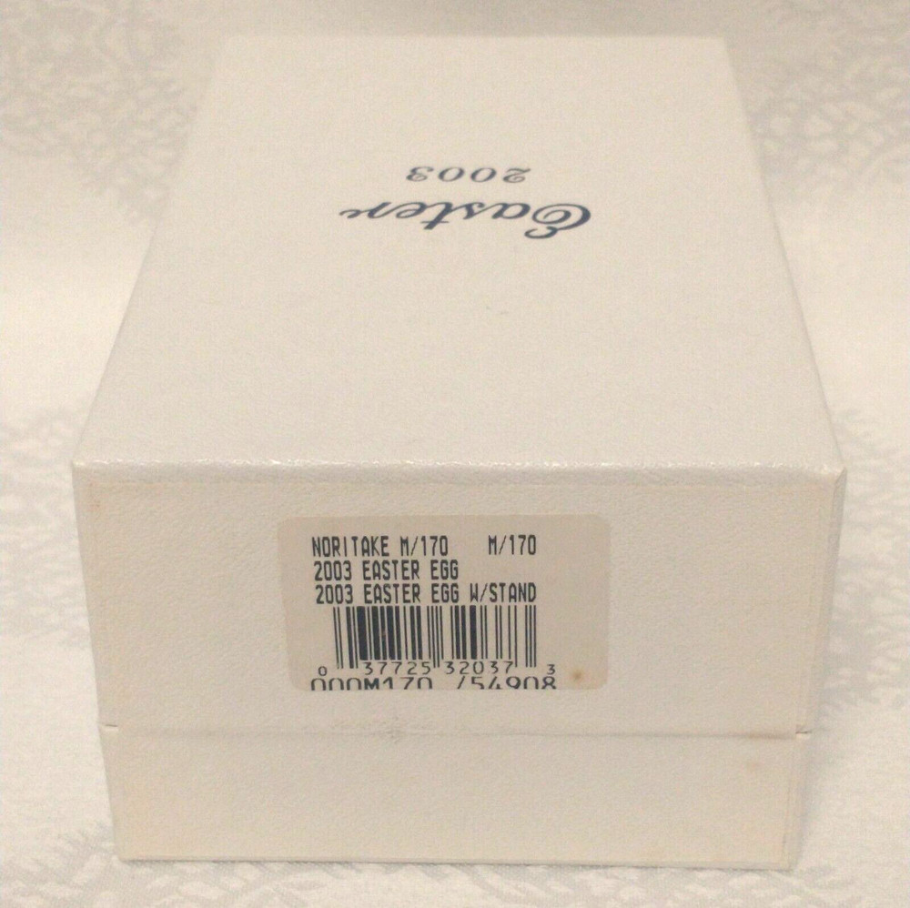 Noritake Easter Egg 2003 Limited Edition 33RD Stand Bone China M170 "NEW IN BOX"