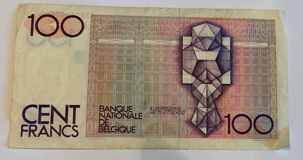 Belgium 1978-81 100 Francs Note P-140