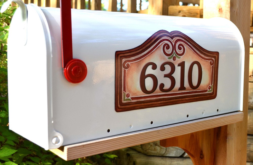 Mailbox Magnet (Partial Cover) Personalized Address Magnet Red Berries