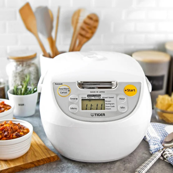 Tiger JBV-S10U 5.5 Cup Microcomputer Rice Cooker - White