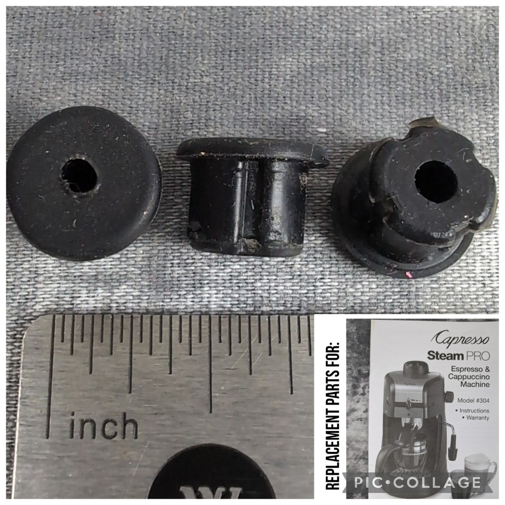 3 Replacement Capresso Espresso Machine Model 304 Rubber Feet