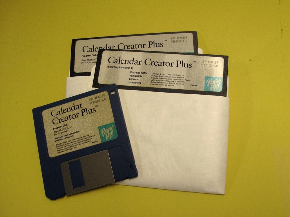 Vintage Calendar Creator Plus Version 4.0 for MS-DOS 5.25 disks & 3.5 disk