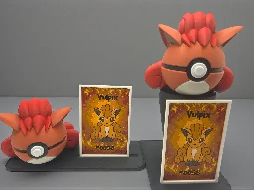 Vulpix Pokeball Display Cards Hughforge 3d Printed CARD ONLY