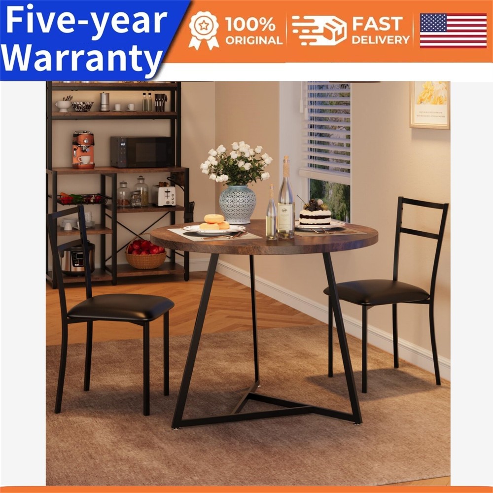 Kitchen Table and Chairs for 2 with Upholstered Chairs Dining Room Table Set