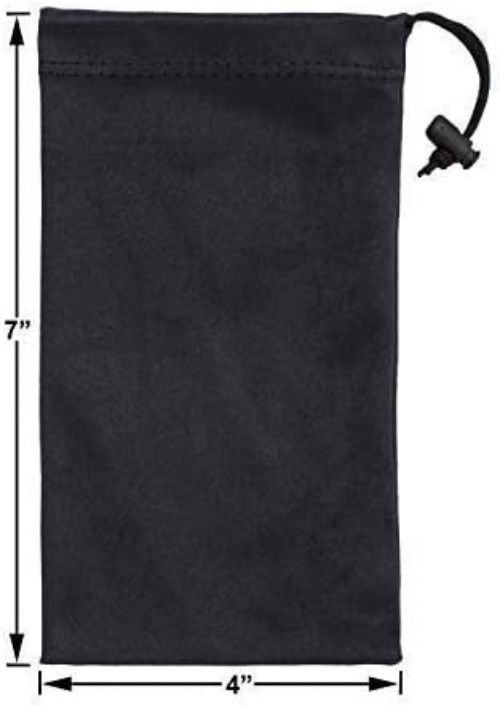 Quality Microfiber Sunglasses Pouch With Spring Fastener
