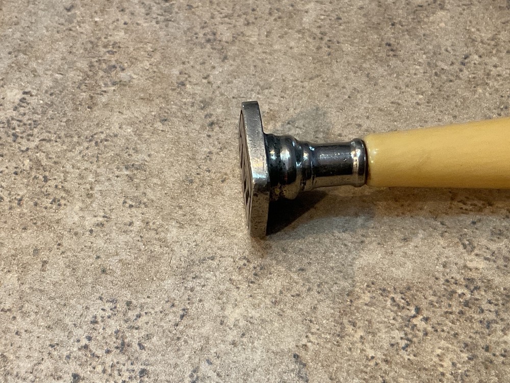 Vintage Wax Seal Stamp, Monogrammed Bakelite Handle
