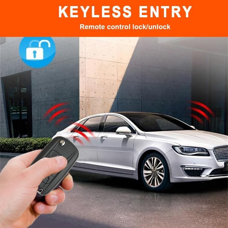 Smart Keyless Car Alarm Kit Shock Sensor Push Start System