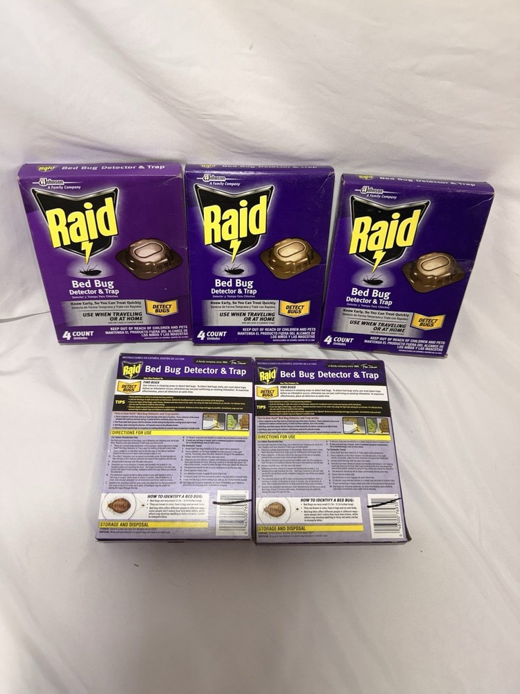 5 Boxes RAID Bed Bug Detector and Trap 4 units Insect Trap (20Total Units)