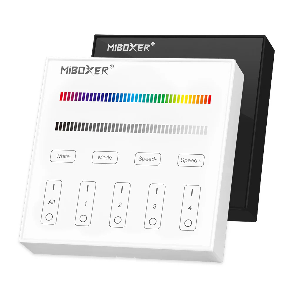 Miboxer 4-Zone Panel Remote (RGBW) Black