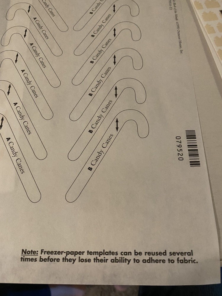 Candy Cane Wall Quilt Pattern & Candy Cane Quilted Holiday Ornaments Pattern