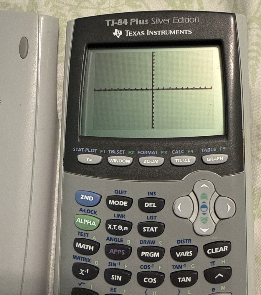 Texas Instruments TI-84 Plus Silver Edition Graphing Calculator Silver Tested Ec