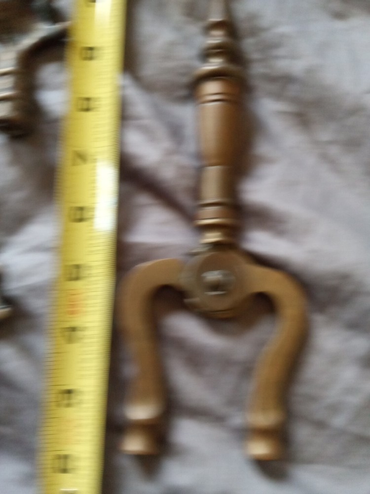 Replacement Handle And Grabbers For Fireplace Tongs Brass