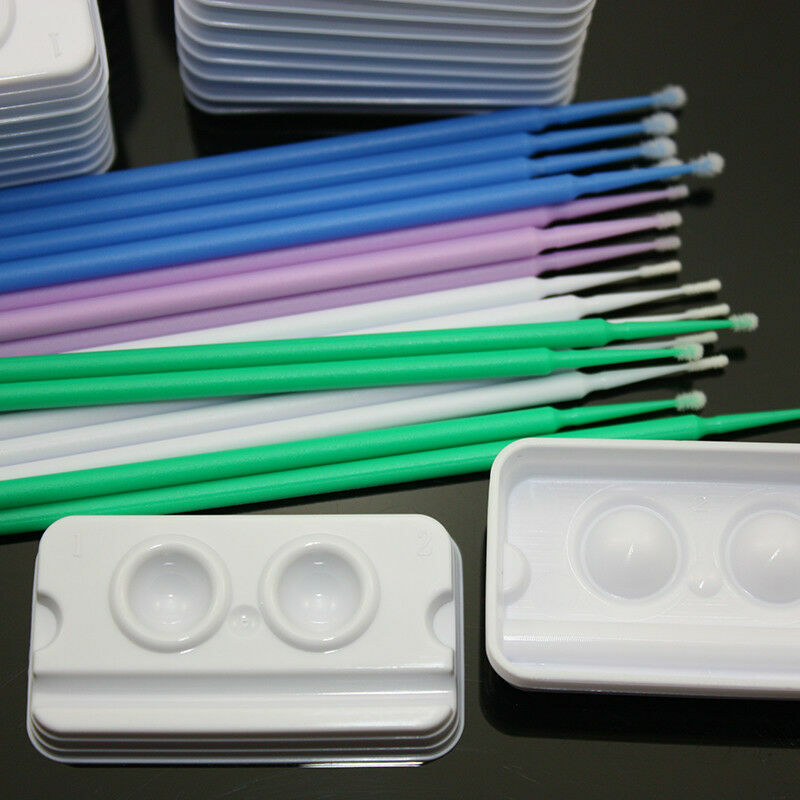 100 Pcs Dental Micro Brush Disposable Materials Tooth Applicators Medium Fine