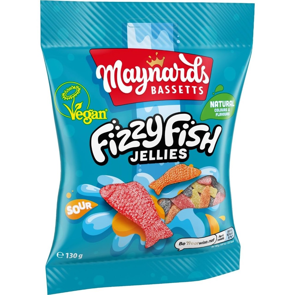 Fizzy Fish Soft Jellies Sweets Bag, 130g