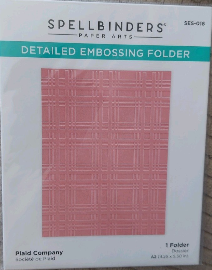 Spellbinders "Plaid Company" Embossing Folder SES-018. NIP