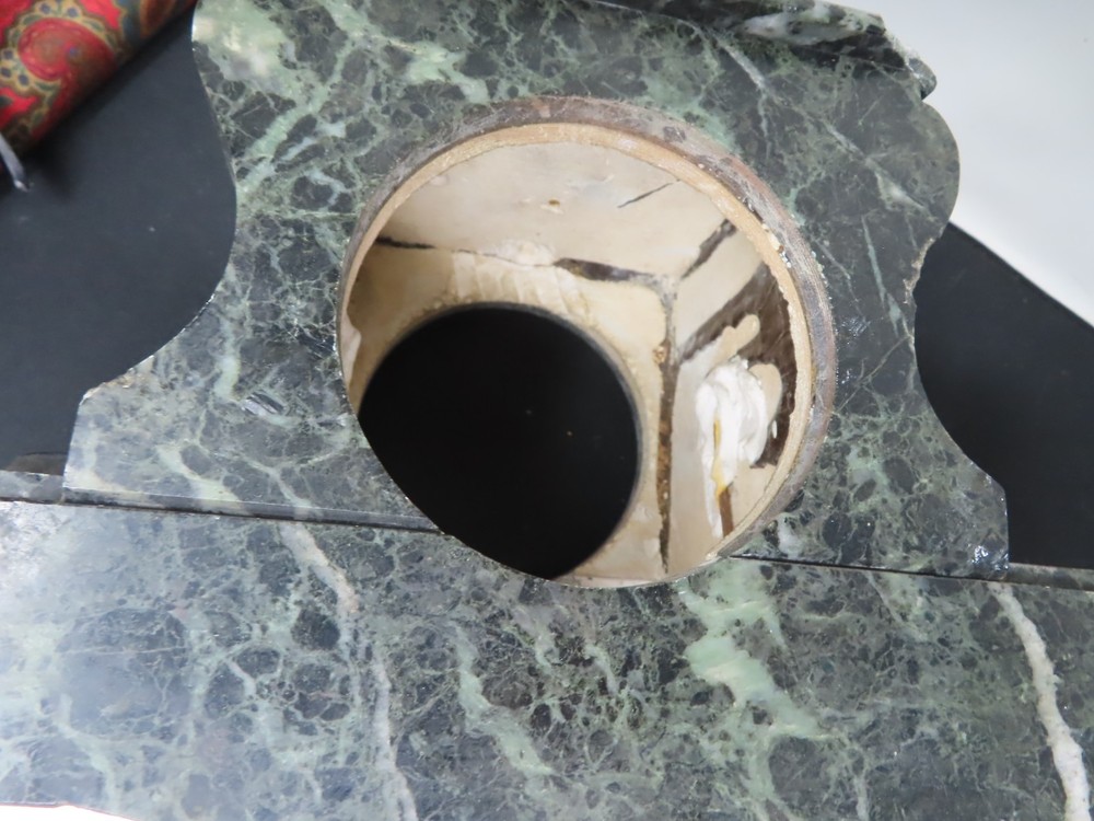 1930s Art Deco Marble Clock Case