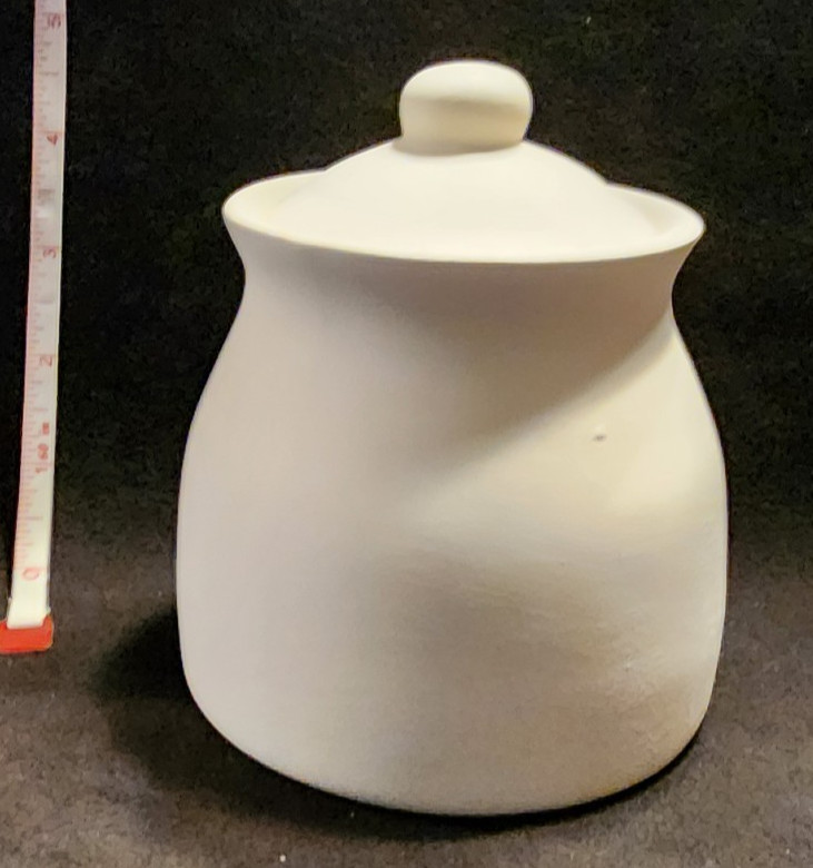 Ready to Paint Ceramic Bisque Small Canister