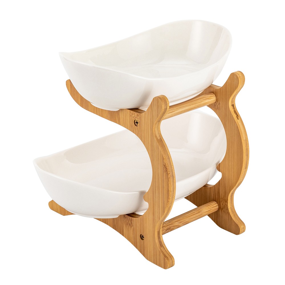 2 Tier Fruit Basket, Fruit Bowl for Kitchen Counter, Fruit Basket for Kitchen