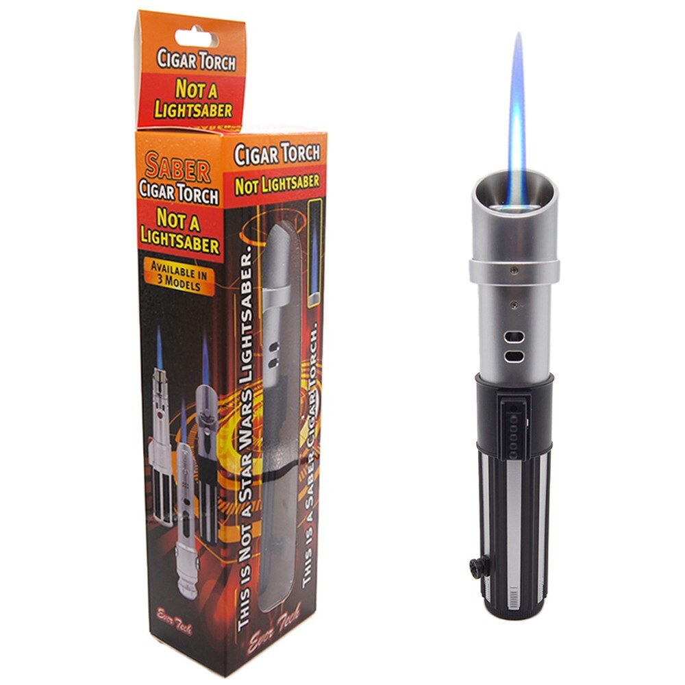 Ever Tech Saber Cigar Torch Lighter 8.1" Height Single Adjustable Jet Flame
