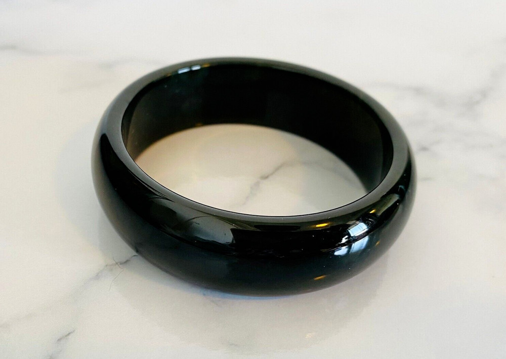 Natural Dark Green Jade Bangle 83g-60mm.